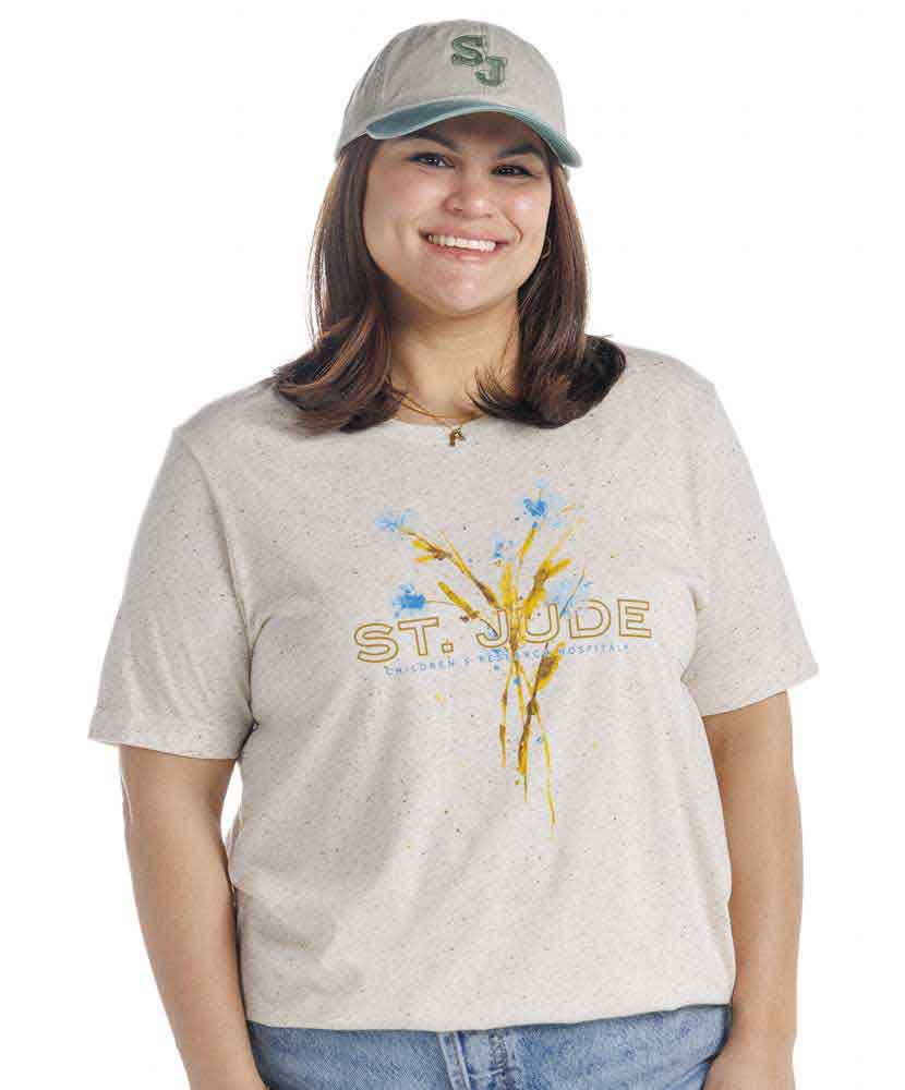 Primary image St. Jude Ladies Watercolor Bouquet T-Shirt